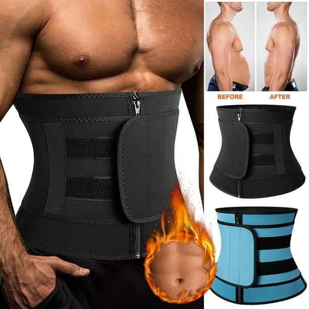 Men's Fat Burn Sauna Tummy Belt Body Shaper Girdle Belly Slimming Waist Trainer